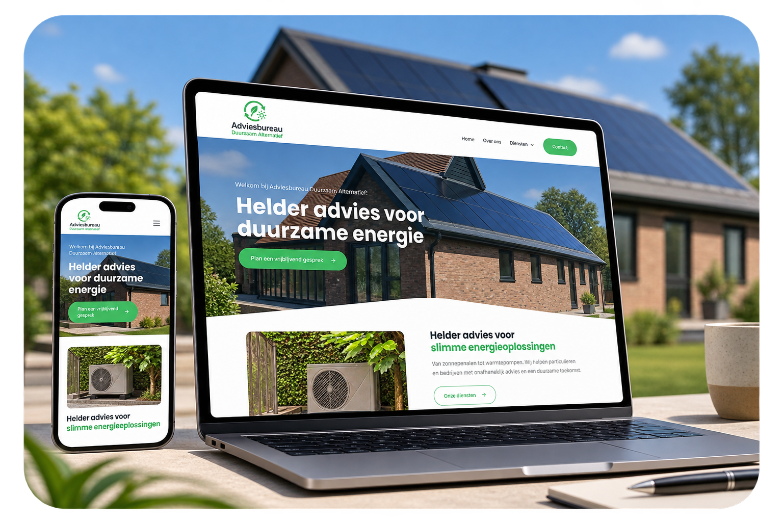 Screenshot van Adviesbureau Duurzaam Alternatief