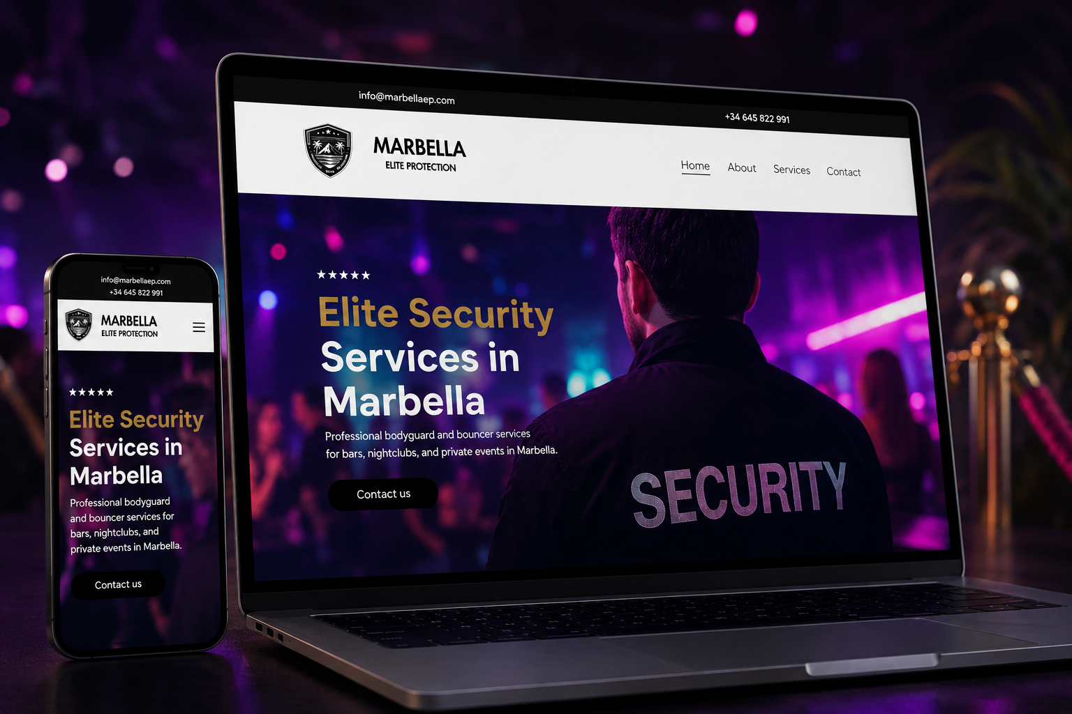 Website voorbeeld Marbella Elite Services